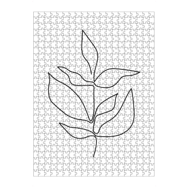 Puzzle Ravensburger "Einzeilige Blattpflanze botanisch" artboxONE - Floral