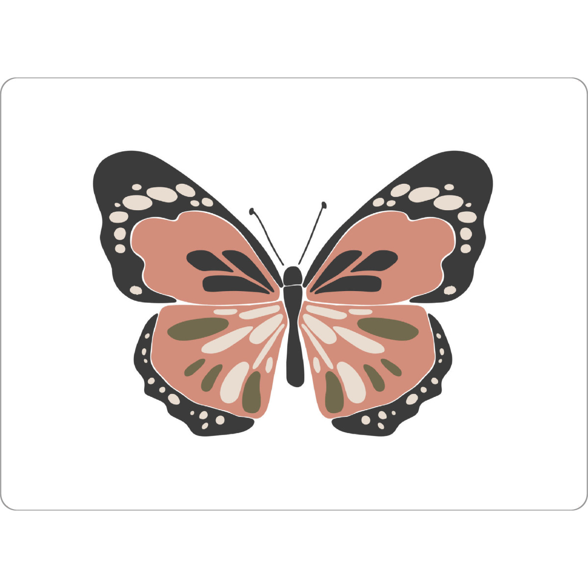 Tischset "Sommerrosa Schmetterling" artboxONE - Tiere - Schmetterling,Insekt,Sommer,Kunst,Abstrakt,Boho,Abbildung,Druckbar,Farbig,Rosa,Tier