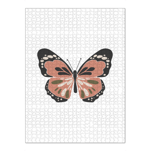 Puzzle Ravensburger "Sommerrosa Schmetterling" artboxONE - Tiere - Schmetterling,Insekt,Sommer,Kunst,Abstrakt,Boho,Abbildung,Druckbar,Farbig,Rosa,Tier