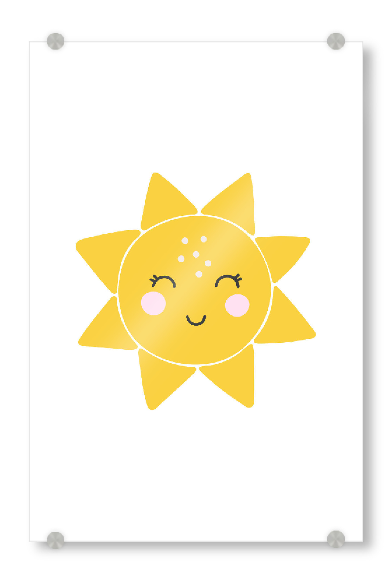 Acrylglasbild "Boho Baby glückliche Sonne" artboxONE - Für Kinder - Sonne,Sonnenschein,Baby sonne,Boho,Abstrakt,Druck,Kind,Kinder,Baby,Glücklich