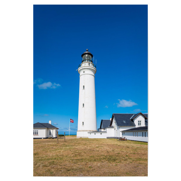 Poster 30x20 cm "Wiese, Leuchtturm, Himmel" artboxONE - Natur,Architektur,Reise / Länder