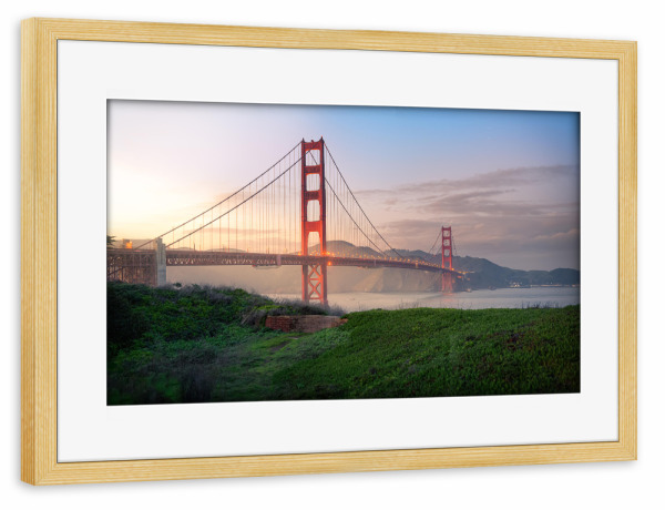 Poster mit Rahmen kiefer "Presidio-Ansicht" artboxONE - Städte,Reise,Architektur,Reise / Länder,Städte / San Francisco