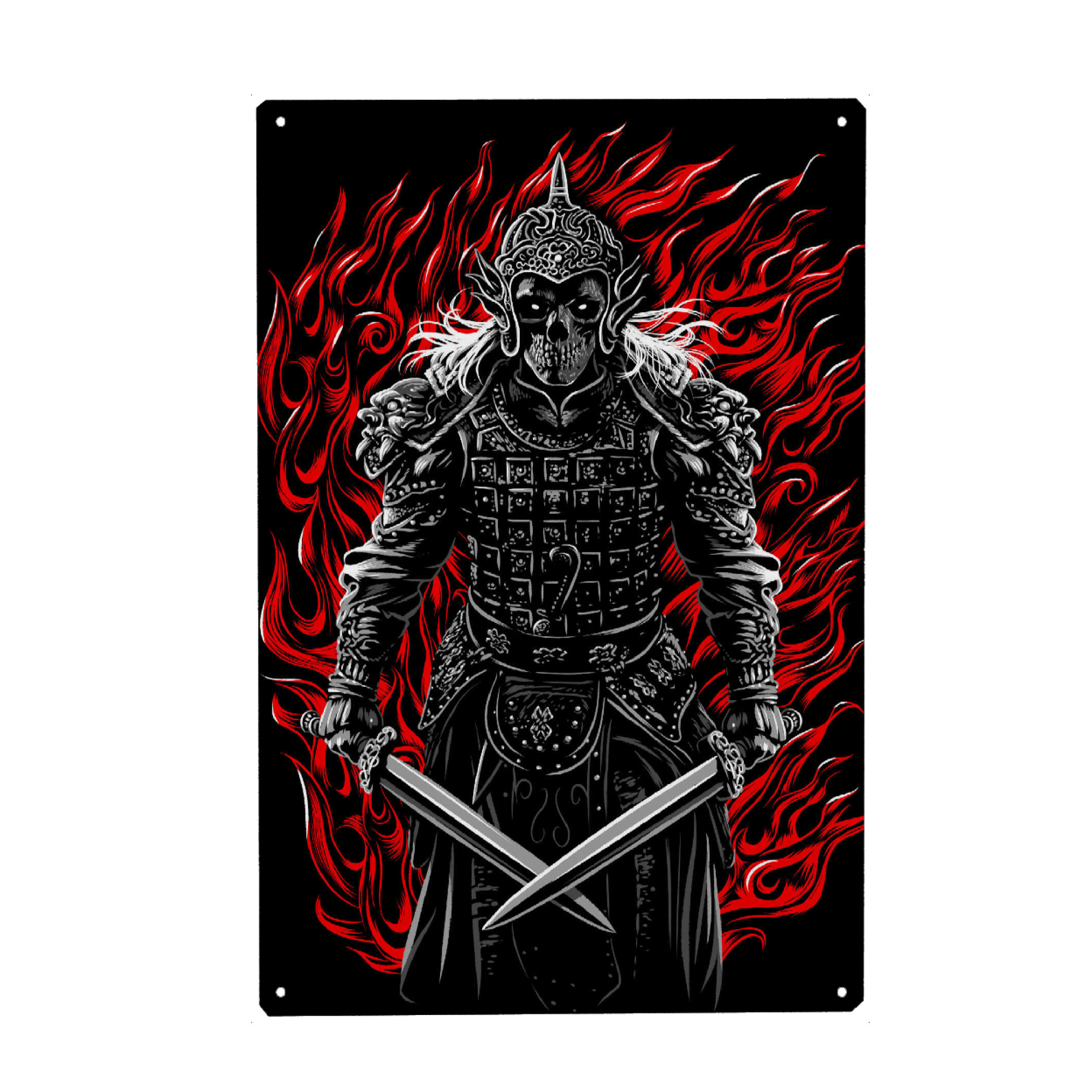 Metall Poster "Mongolischer Krieger" artboxONE - Städte / Tokio