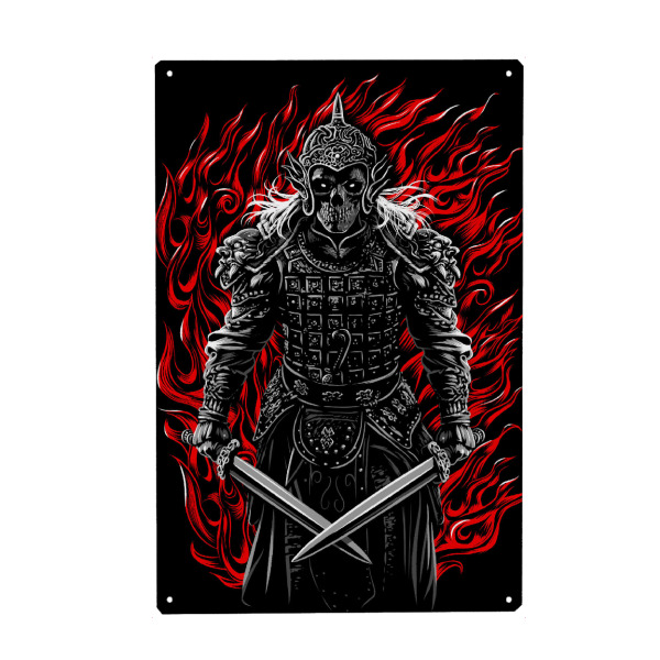 Metall Poster "Mongolischer Krieger" artboxONE - Städte / Tokio