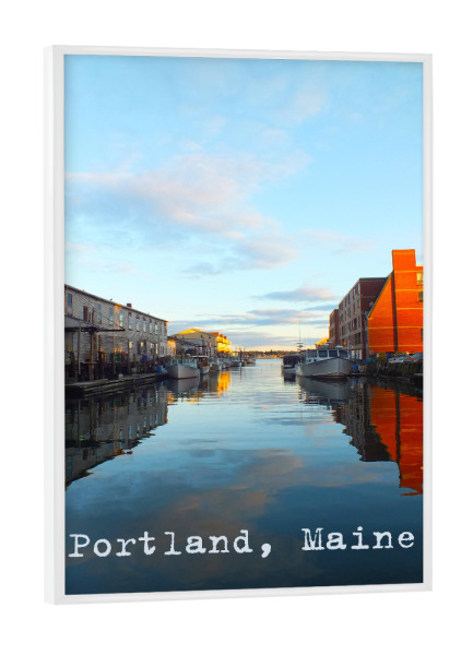 Poster mit weißem Rahmen "Portland, Maine" artboxONE - Reise,Architektur,Reise / Strand und Meer,Reise / Länder