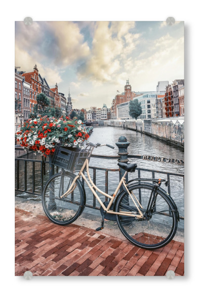 Acrylglasbild "Romantisches Amsterdam" artboxONE - Städte,Reise,Architektur,Reise / Länder,Städte / Amsterdam