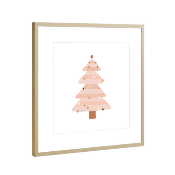 Poster mit Rahmen Gold "Weihnachtsbaum erröten" artboxONE - Natur,Floral,Abstrakt,Weihnachten