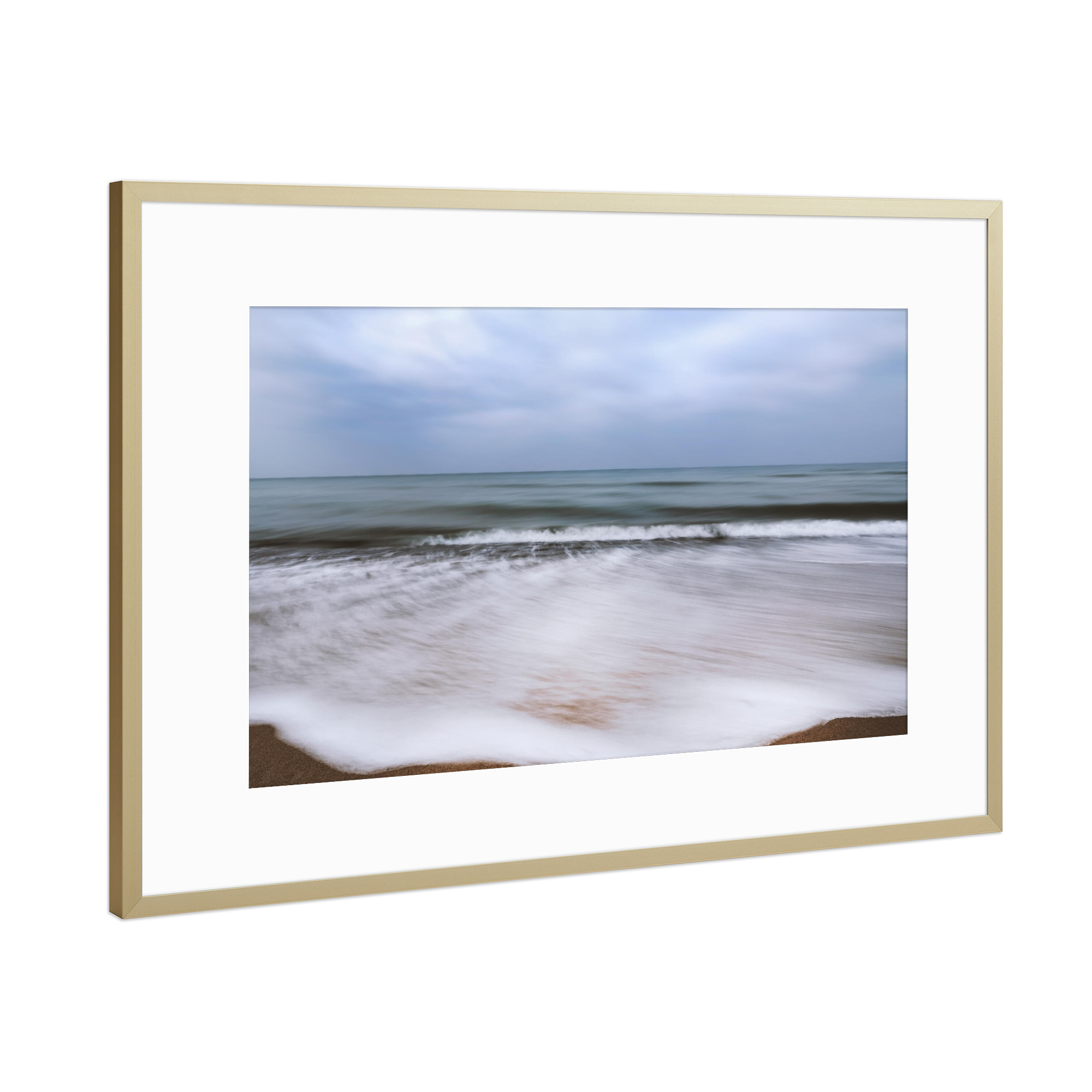 Poster mit Rahmen Gold "Ostsee bei Dierhagen Strand" artboxONE - Natur,Reise,Reise / Strand und Meer
