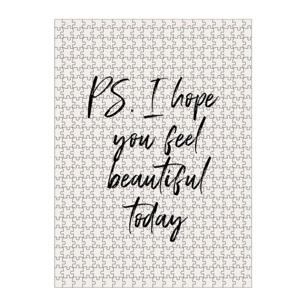 artboxONE Puzzle "Hope you feel beautiful" artboxONE - Typografie,Liebe
