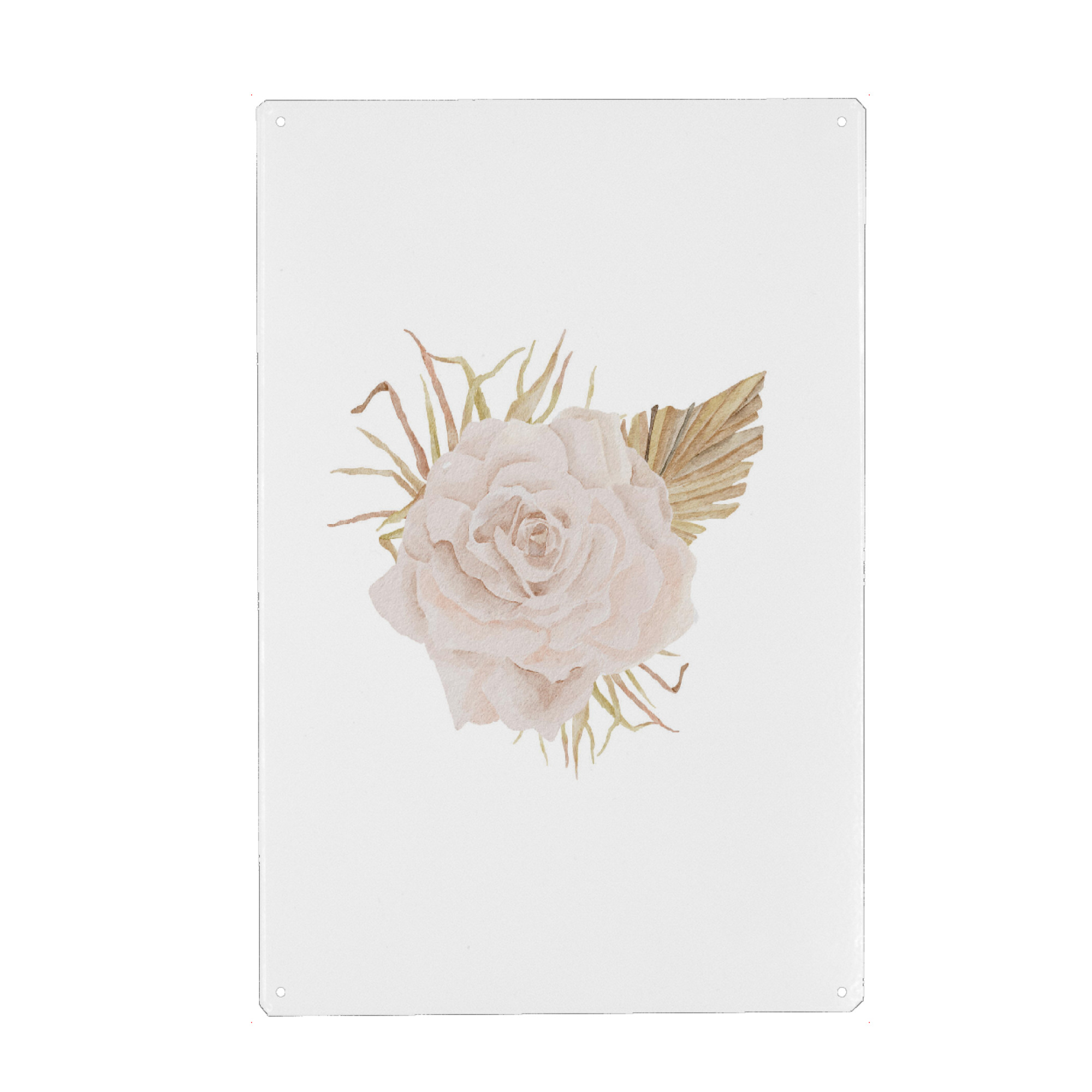 Holzbild "Aquarell Blumenstrauß Kunst" artboxONE - Floral - Blume,Rose,Rosa,Blumen,Strauß,Aquarell,Druckbar,Kunst