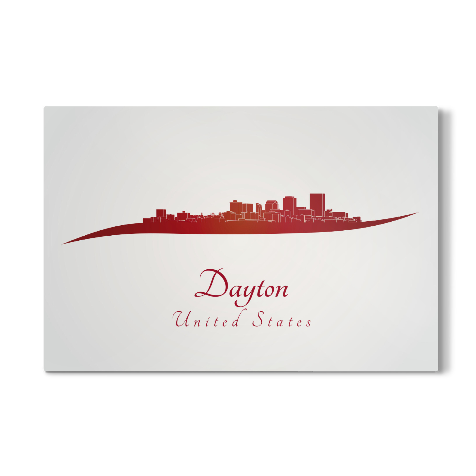 Galerie-Print "Skyline von Dayton in Rot" 75x50 cm artboxONE