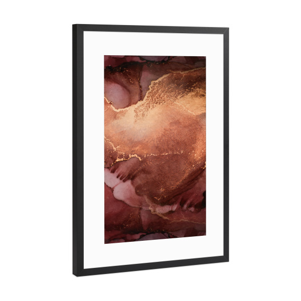 Poster mit Rahmen Schwarz (Metallic) "Abstrakte Erde" artboxONE - Abstrakt - Abstracto,Abstrakt,Modern,Minimalistisch,Braun,Abstrakte kunst