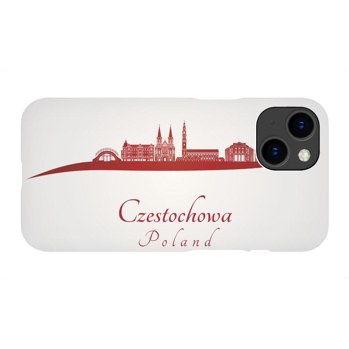 "Czestochowa-Skyline im Rot"für iPhone - Premium-Case Handyhülle artboxONE