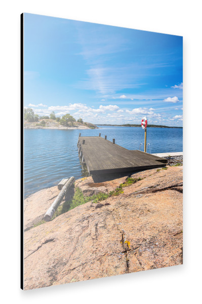 Alu-Dibond "Felsen, Steg und Himmel" 30x20 cm artboxONE