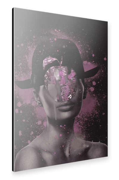 Alu-Dibond "Die Tochter der Farben pink" 30x20 cm artboxONE