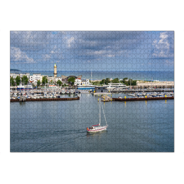 Puzzle Ravensburger "Segelboot, Ostsee, Leuchtturm" artboxONE - Natur,Reise,Architektur,Reise / Strand und Meer