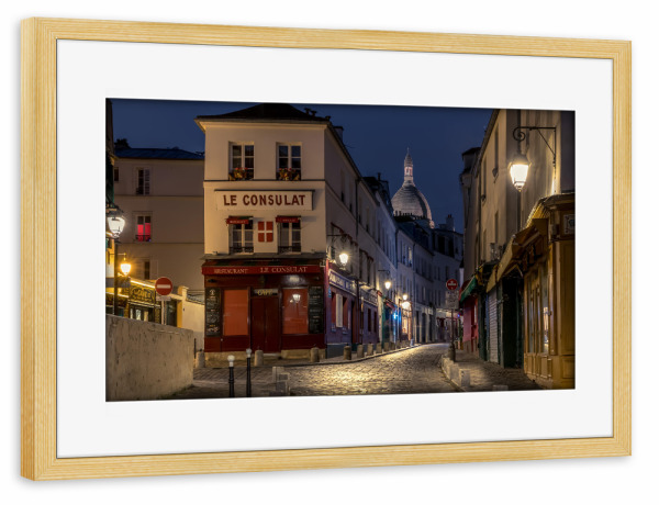 Poster mit Rahmen kiefer "Das Konsulat" artboxONE - Städte,Reise,Architektur,Städte / Paris,Reise / Länder