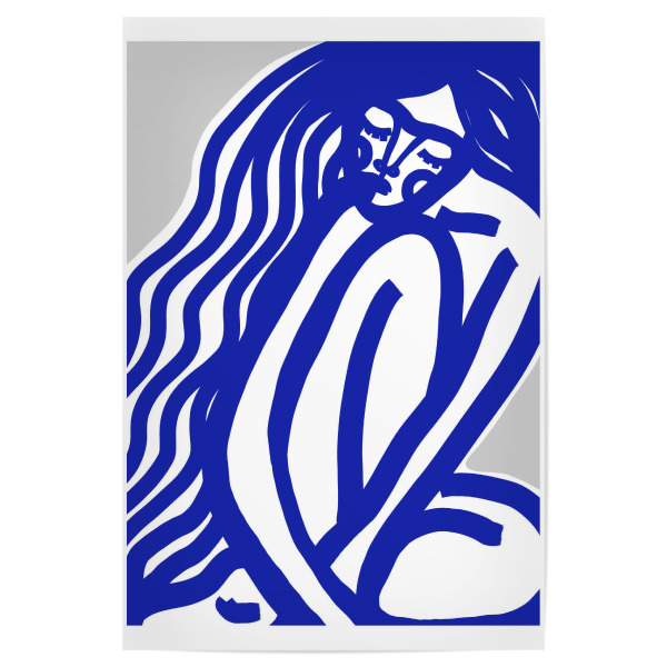 Poster "The Silence (Blue Version)" artboxONE - Abstrakt,Menschen,Geometrie