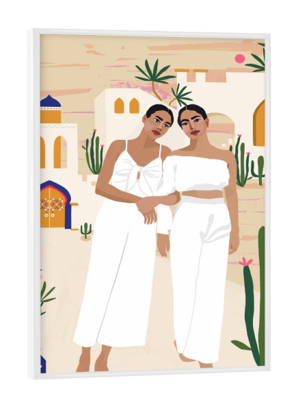 Poster mit weißem Rahmen "Wachsen Sie zusammen" artboxONE - Natur,Menschen,Architektur