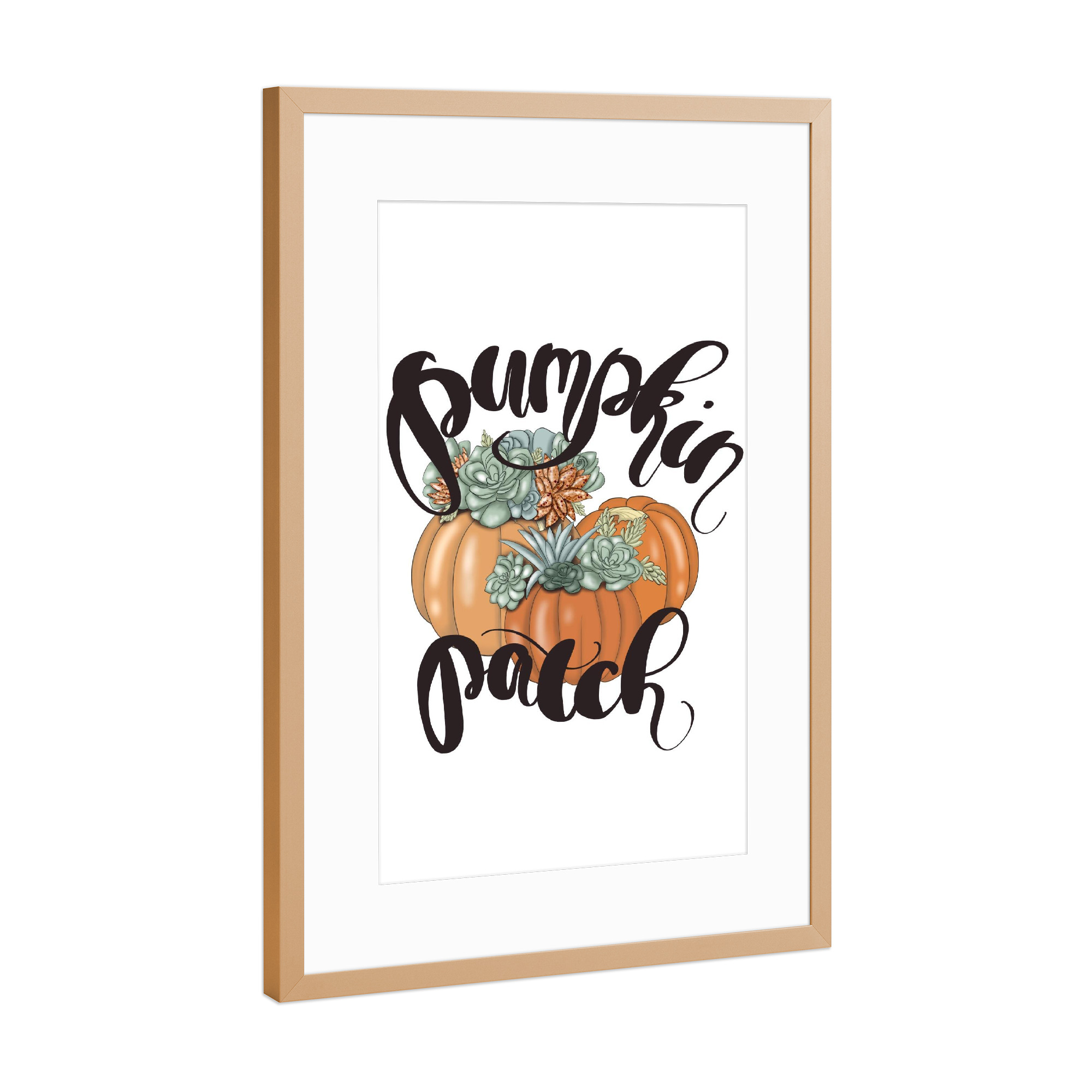 Poster mit Rahmen Kupfer "Kürbisbeet" artboxONE - Festivals,Halloween