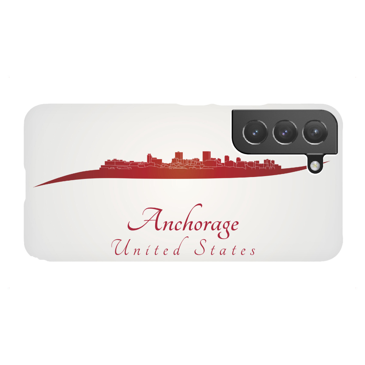 "Anchorage-Skyline in Rot"für Samsung Galaxy - Premium-Case Handyhülle artboxONE