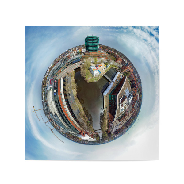 Poster 20x20 cm "Schleusengraben Hamburg-Bergedorf" artboxONE - Städte,Städte / Hamburg,Natur,Reise,Architektur