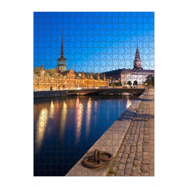 Puzzle Ravensburger "Kopenhagen bei Nacht, Dänemark" artboxONE - Städte / København