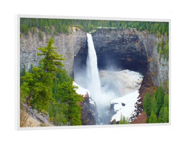 Poster mit weißem Rahmen "Helmcken-Wasserfälle" artboxONE - Natur,Reise,Reise / Länder