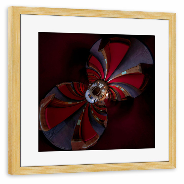 Poster mit Rahmen kiefer "Bank eight - mystical, Hamburg" artboxONE - Städte,Städte / Hamburg,Reise,Architektur,Reise / Länder