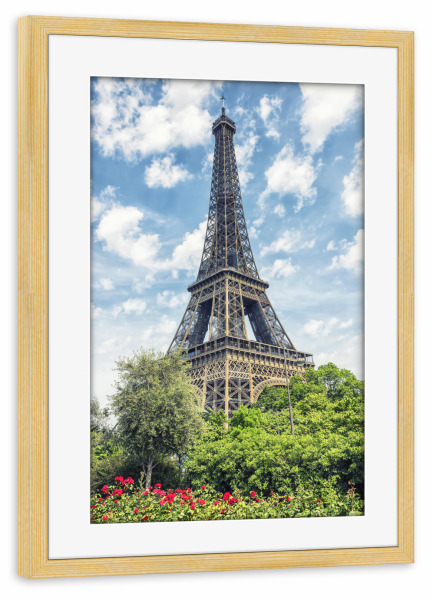 Poster mit Rahmen kiefer "Garten in Paris" artboxONE - Städte,Reise,Architektur,Städte / Paris,Reise / Länder