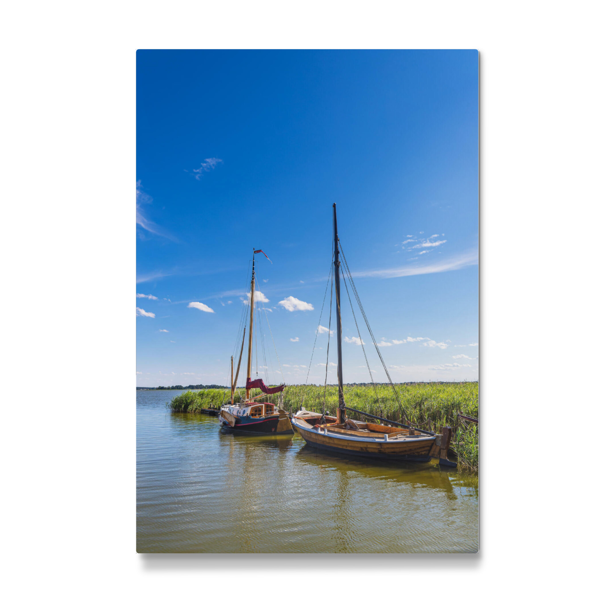 Galerie-Print "Segelschiffe, Schilf, Hafen" 30x20 cm artboxONE
