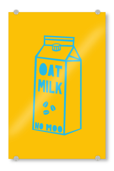 Acrylglasbild "OAT MILK (No.2)" artboxONE - Typografie,Essen & Trinken,Abstrakt