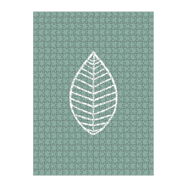 Puzzle Ravensburger "Blatt auf Pastell Grün" artboxONE - Natur,Floral,Abstrakt,Geometrie