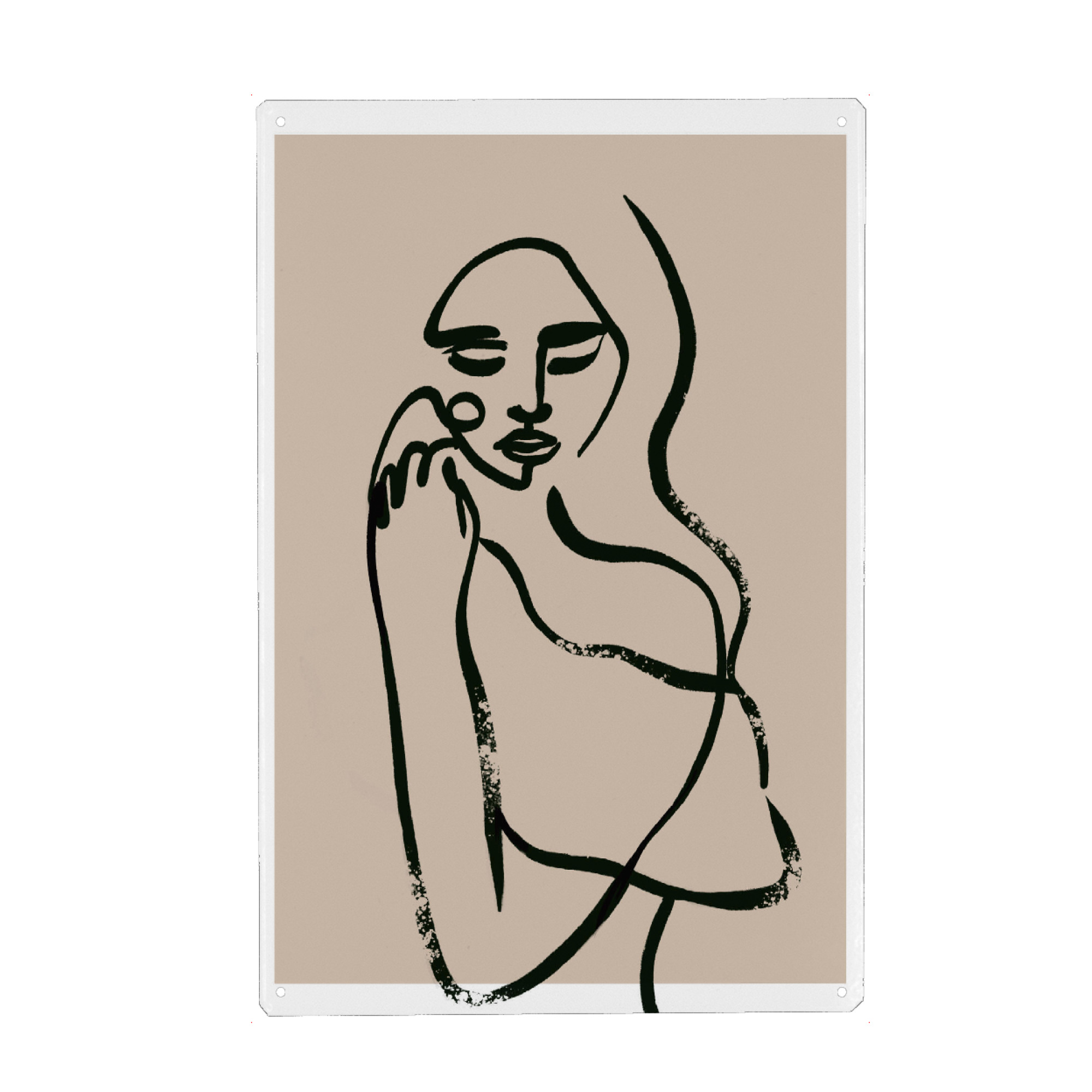 Holzbild "Desire (fineline Art)" artboxONE - Abstrakt,Menschen,Geometrie,Für Mama