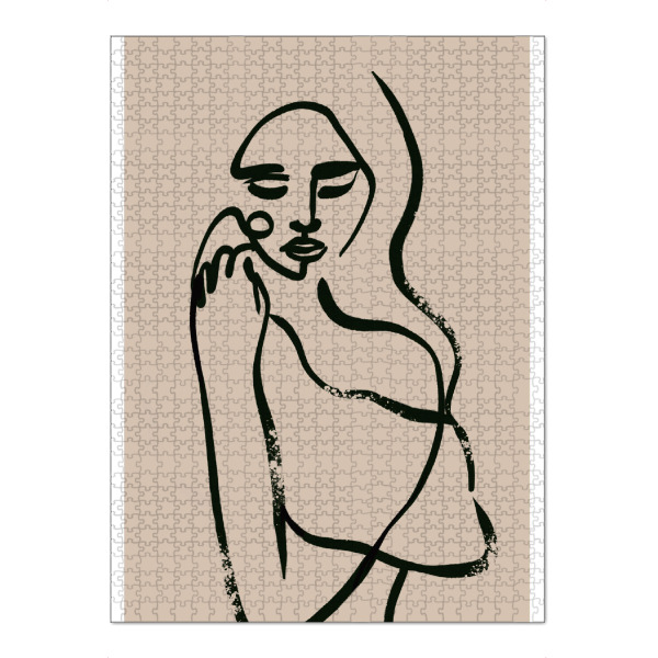 Puzzle Ravensburger "Desire (fineline Art)" artboxONE - Abstrakt,Menschen,Geometrie,Für Mama