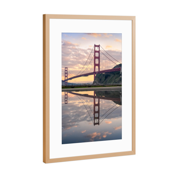 Poster mit Rahmen Kupfer "Goldener Teich" artboxONE - Städte,Reise,Architektur,Reise / Länder,Städte / San Francisco