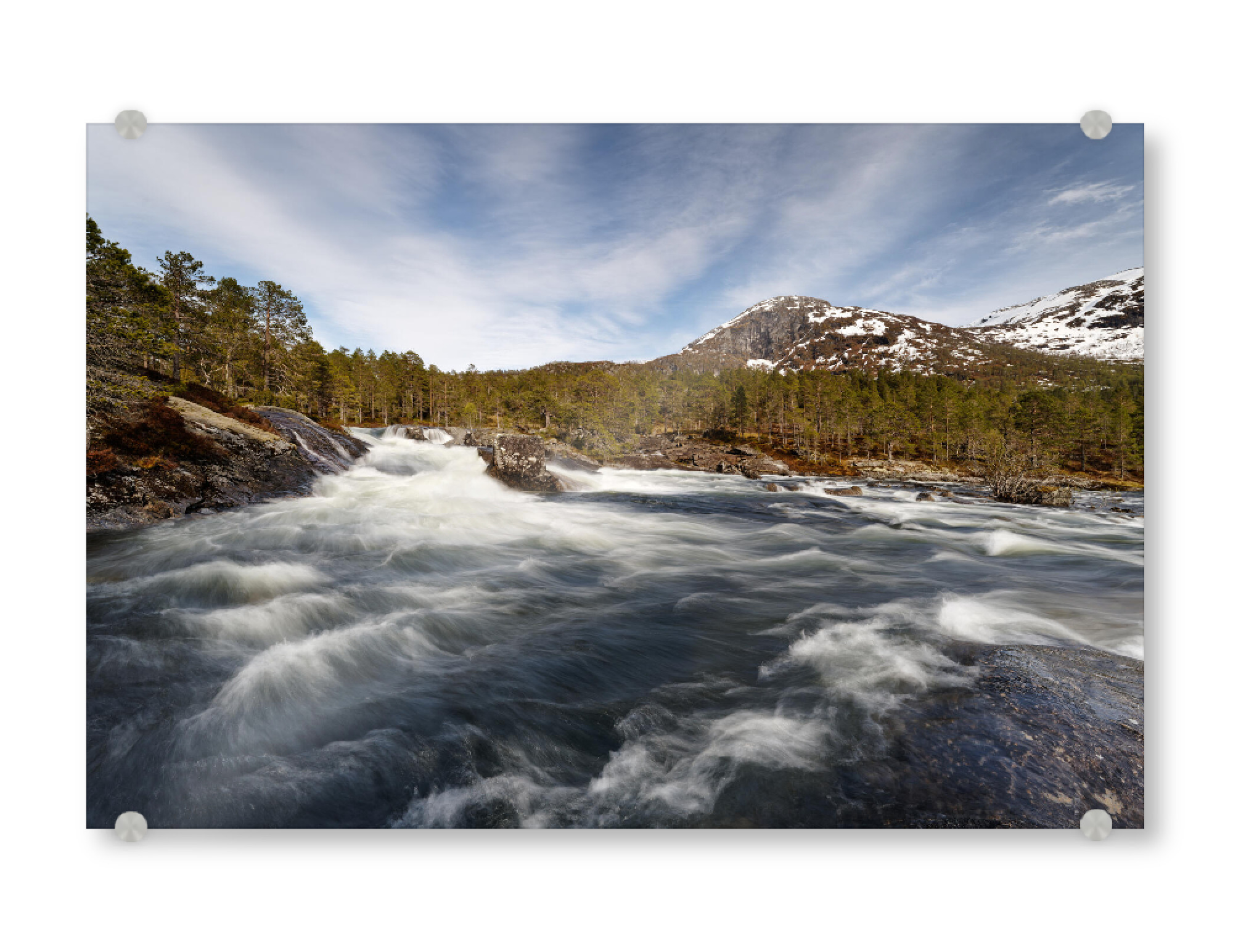 Acrylglasbild "Wildes Wasser in Norwegen" artboxONE - Natur,Reise,Reise / Länder