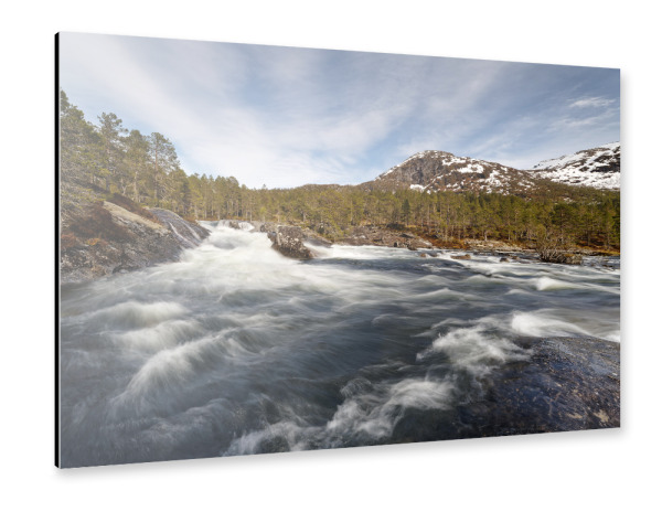 Alu-Dibond "Wildes Wasser in Norwegen" 30x20 cm artboxONE