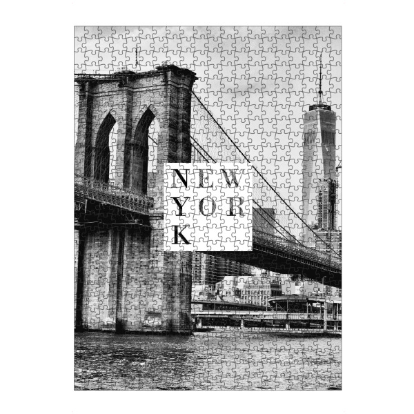 Puzzle Ravensburger "New York sw" artboxONE - Städte / New York,Typografie,Architektur