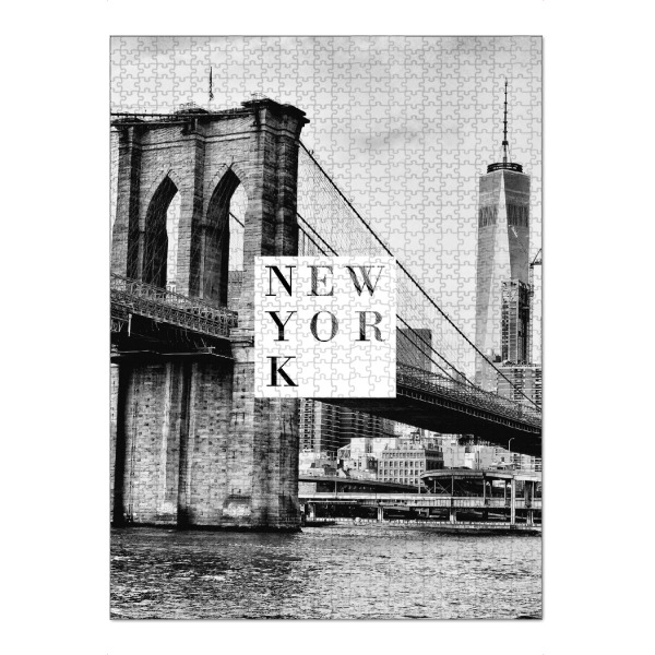 Puzzle Ravensburger "New York sw" artboxONE - Städte / New York,Typografie,Architektur