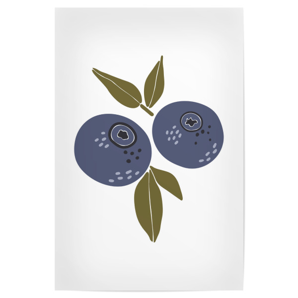 Poster "Preiselbeeren-Abbildung" artboxONE - Essen & Trinken / Obst & Gemüse - Beere,Preiselbeeren,Kunst,Obst,Frisch,Sommer,Essen