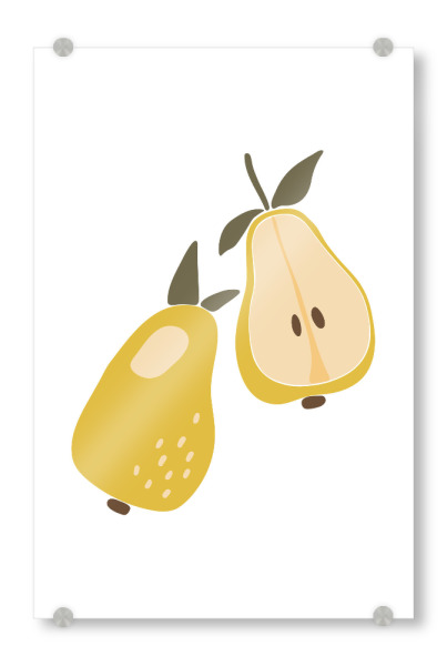 Acrylglasbild "Boho Birnenfrucht" artboxONE - Essen & Trinken / Obst & Gemüse