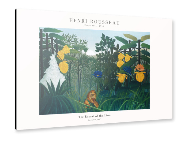 Alu-Dibond "Rousseau - Das Mahl des Löwen" 30x20 cm artboxONE