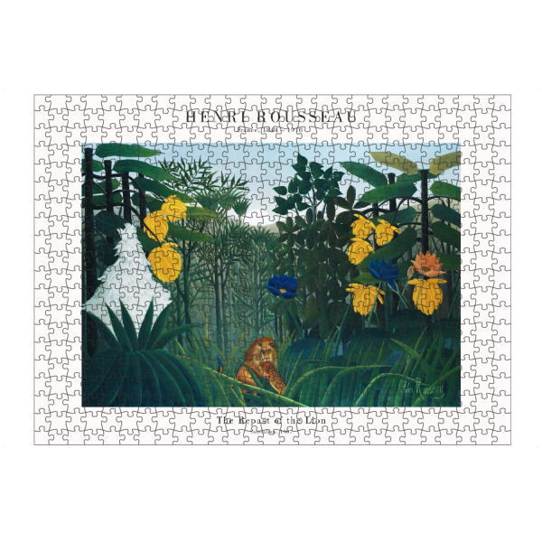 Puzzle Ravensburger "Rousseau - Das Mahl des Löwen" artboxONE - Natur,Floral,Tiere