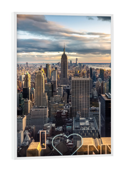 Poster mit weißem Rahmen "Ich liebe New York" artboxONE - Städte,Städte / New York,Reise,Architektur,Reise / Länder
