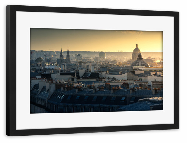 Poster mit Rahmen schwarz "Pariser Morgen" artboxONE - Städte,Reise,Architektur,Städte / Paris,Reise / Länder
