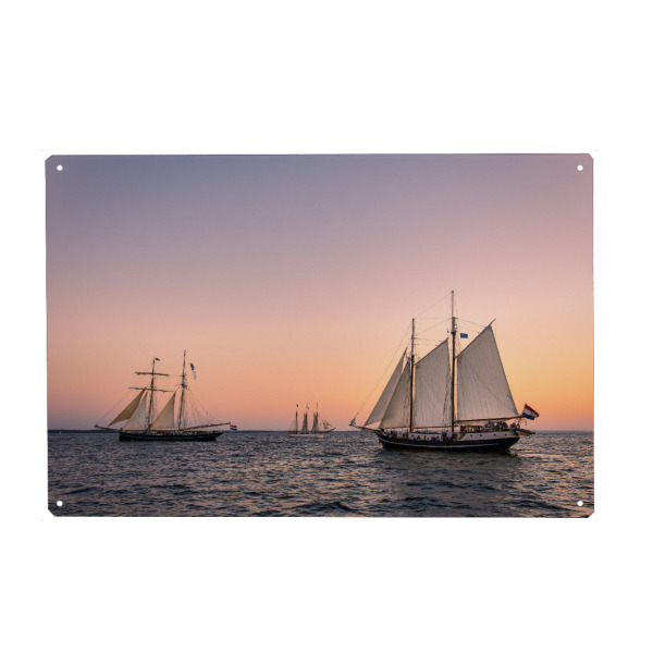 Metall Poster "Ostsee, Windjammer, Himmel" artboxONE - Natur,Reise,Reise / Strand und Meer