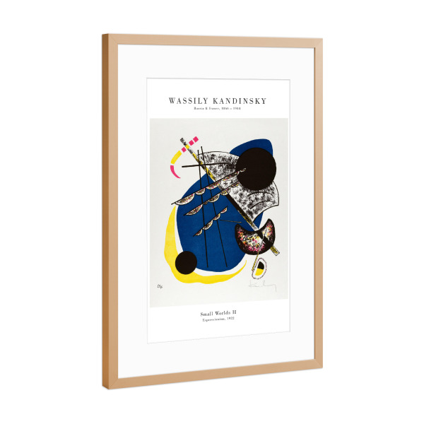 Poster mit Rahmen Kupfer "Kandinsky - Kleine Welten I I" artboxONE - Abstrakt,Geometrie