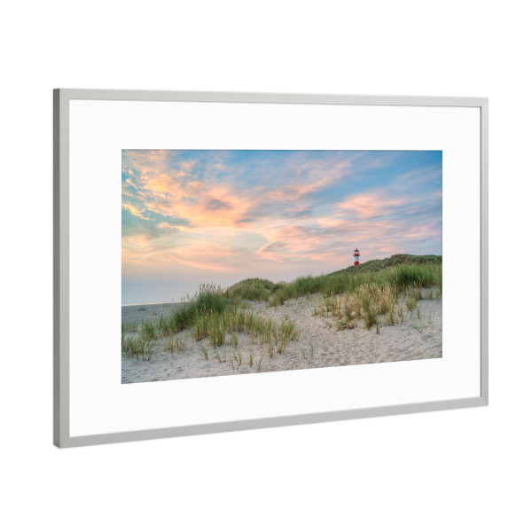 Poster mit Rahmen Silber "Sonnenaufgang auf Sylt" artboxONE - Natur,Reise,Reise / Strand und Meer