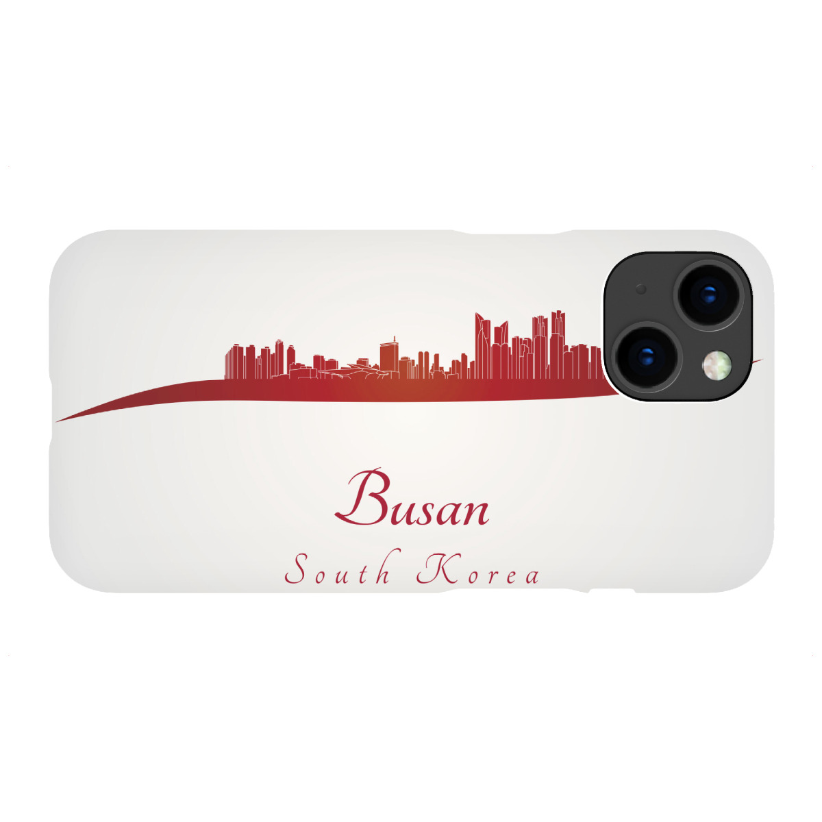 "Busan-Skyline in Rot"für iPhone - Premium-Case Handyhülle artboxONE